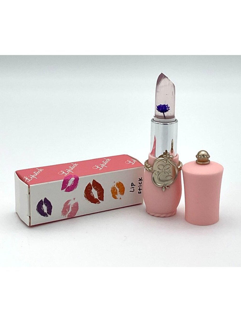 Crystal Flower Jelly Lipstick Temperature Color Change Lip Balm NWOT